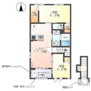 ヴェールコリーヌⅢの間取り画像