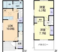 サニー ヒル Aの間取り画像