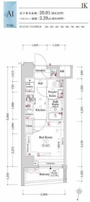 OMNIA横濱阪東橋の間取り画像