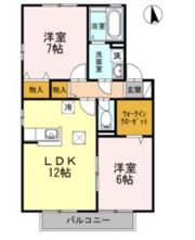 リビングタウン旭川 D棟の間取り画像