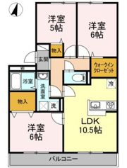 ハイカムールウエストリバー A棟の間取り画像
