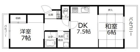 ビューハイツ枝松の間取り画像