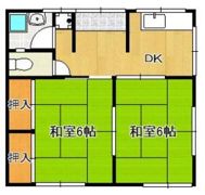 別当町長屋Aの間取り画像