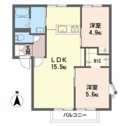 サンディスク米山 A棟の間取り画像