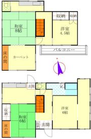 追浜本町貸家の間取り画像