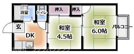 翆甲園ハイツの間取り画像