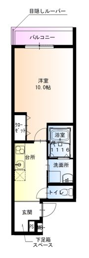 フジパレス十三ウエストの間取り画像