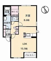 ディアスワンズ B棟の間取り画像