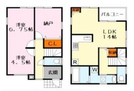 小柿10丁目戸建賃貸の間取り画像