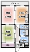 サウス香里の間取り画像