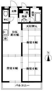 ソフト第一河辺マンションの間取り画像