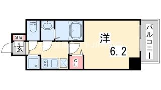 プレサンスジェネ新神戸ステーションフロントの間取り画像