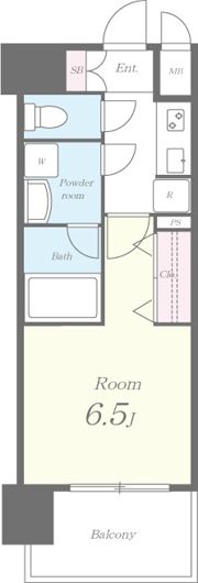 セイワパレス梅田茶屋町の間取り画像
