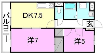 ヴェルヌーヴ倉敷の間取り画像