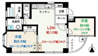 No．6アサヒ三鷹ビルの間取り画像