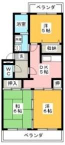 ボヌール扶桑の間取り画像