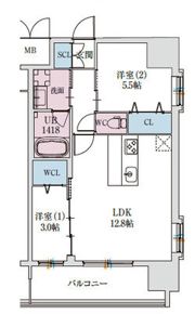 スプランディッドライズ新大阪ノースの間取り画像