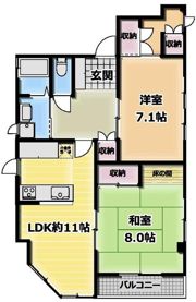 市川大州マンションの間取り画像