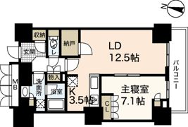 グランクロスタワー広島 アイコートの間取り画像