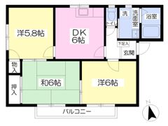 フレグランスくぼたE棟の間取り画像