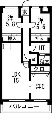 鴻ノ巣ヒルズビルの間取り画像