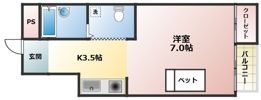 第1ハイツ高樋の間取り画像
