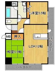 アネーロあそうの間取り画像