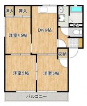 ディアス石原B棟の間取り画像