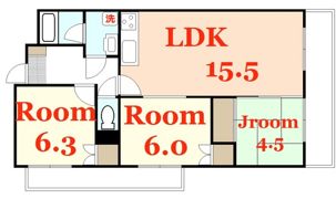 セゾン川内の間取り画像
