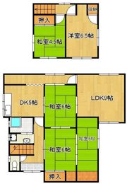 岩瀬西町貸家の間取り画像