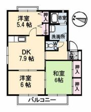 クレール五日市駅前 A棟の間取り画像