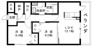 アフィニティ北大路の間取り画像