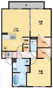 ラ・えっこ・カルム A棟の間取り画像