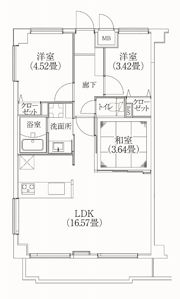 コスモリード学芸大学の間取り画像