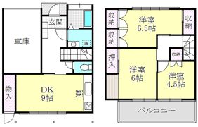 双柳貸テラスハウスの間取り画像