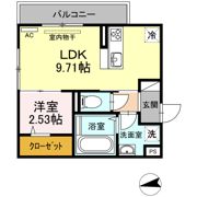 リビングタウン富木島 B棟の間取り画像