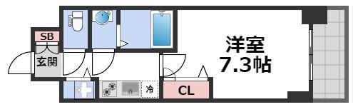 プランドール北浜の間取り画像