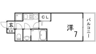プレサンス三宮ディライトの間取り画像