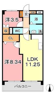 厚生町クラウンズマンションの間取り画像