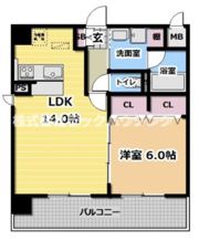レジディア城北公園通の間取り画像