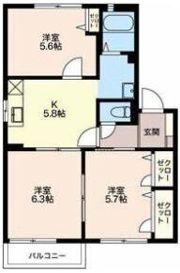 メゾンクレイドルの間取り画像