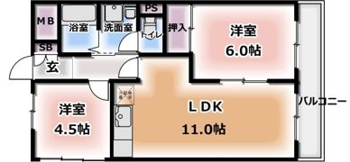 ポポロタカヒロの間取り画像