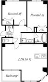 シェソワ滝川の間取り画像