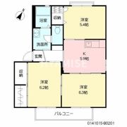 バリュージュ上諏訪Bの間取り画像