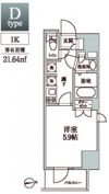 レジディア中延Ⅱの間取り画像