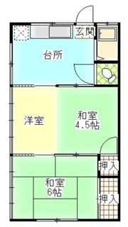 サンハイツ南大河の間取り画像