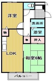 ハイツサンライフ郡家の間取り画像