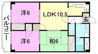 ロイヤルアネックス土居田の間取り画像