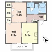 レイクサイド玉湯 B棟の間取り画像