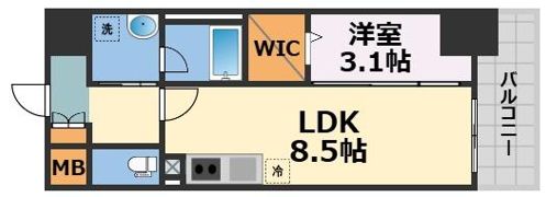 Alivis九条の間取り画像